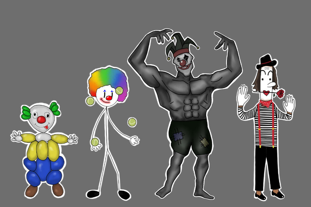 Clown character designs
