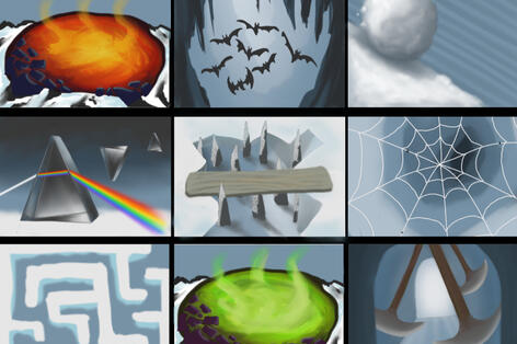 A few card designs from the game