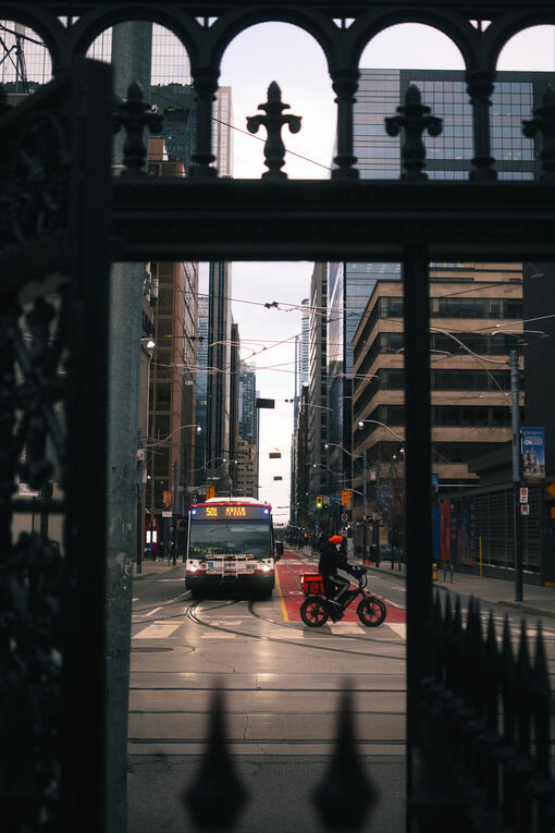 Capturing 2 subjects through a frame created by a gate